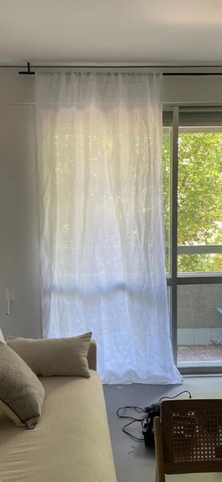Cortinas 100% Lino Zara Home Blancas