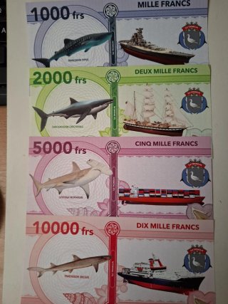 ISLA TROMELIN serie de billetes.