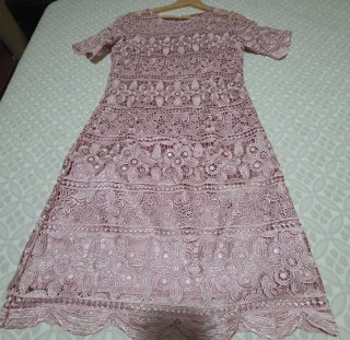 Vestido rosa para bodas y eventos,Usado 1 vez