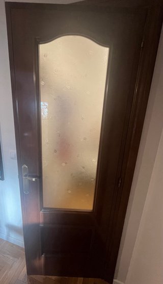 Puerta madera alta calidad 189x72cm con cristal