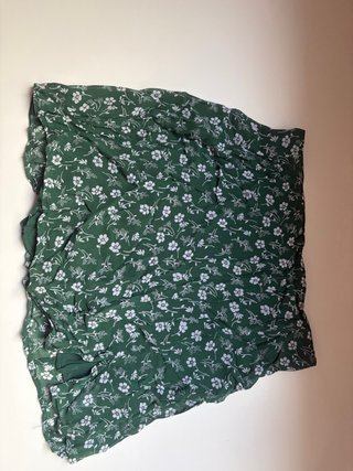 Falda verde floral