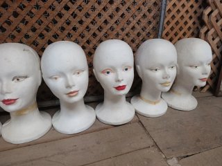9 Cabezas de maniquí de corcho