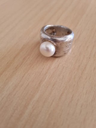 Anillo Tous Perla Plata