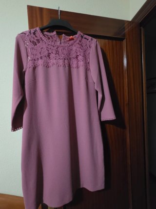 Vestido rosa Precchio con etiqueta