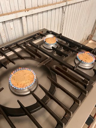 Cocina profesional 5 fuegos gas