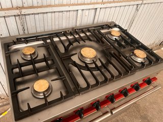 Cocina profesional 5 fuegos gas
