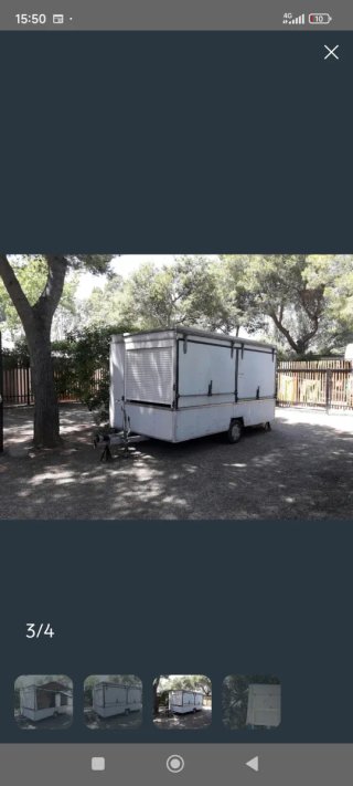 Remolque cerrado mercado/food truck. 4m x 2 m 750k