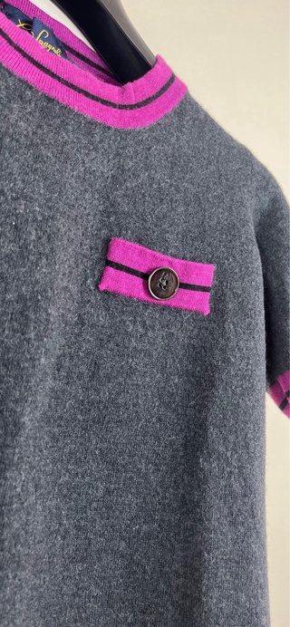 Luisa Spagnoli Maglia Grigia Viola Fucsia taglia M
