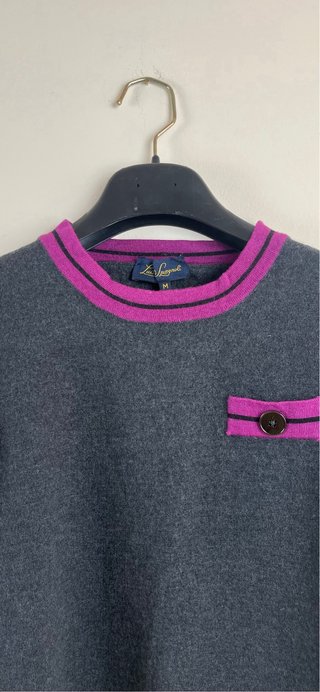 Luisa Spagnoli Maglia Grigia Viola Fucsia taglia M