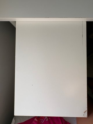 Escritorio elevable blanco con cajonera