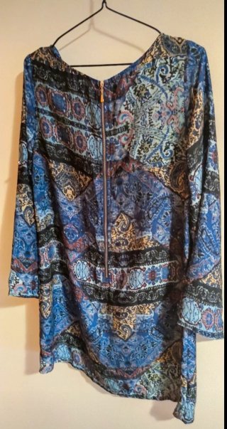 Vestido estampado manga larga