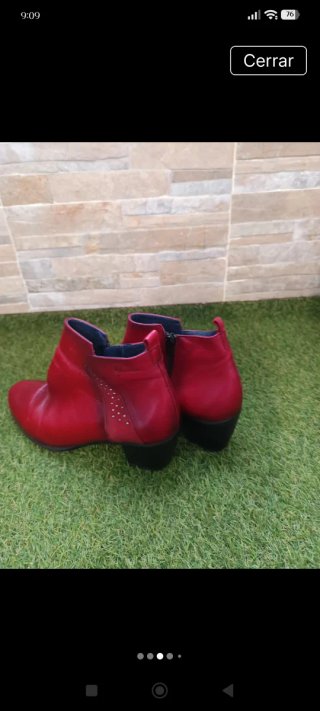 Botines burdeos tacón tachuelas T39 Dorking