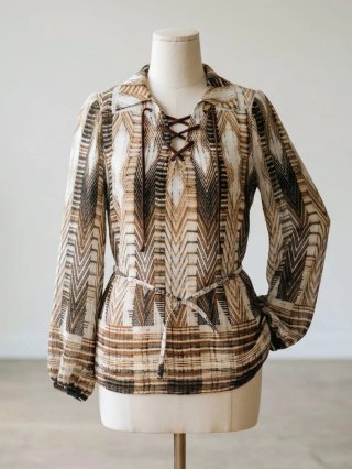 Blusa Boho Setentera Estampado Étnico