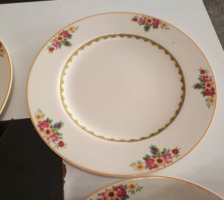 Juego 4 Platos Porcelana Antiguos 1910-30,j&g meak