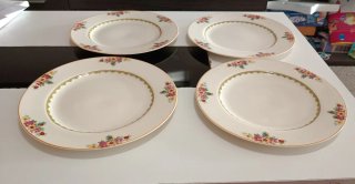 Juego 4 Platos Porcelana Antiguos 1910-30,j&g meak