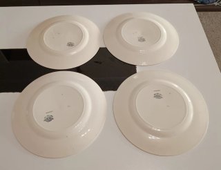 Juego 4 Platos Porcelana Antiguos 1910-30,j&g meak