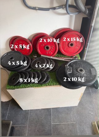 Set completo de Discos y pesas (116kg)