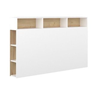 Cama con cabecero de madera