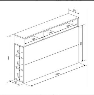 Cama con cabecero de madera
