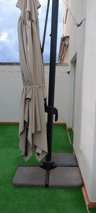 Ombrellone rettangolare monopalo in alluminio 3x4m