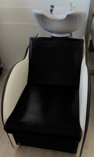 Lavacabezas Peluquería Negro y Blanco