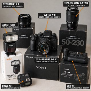 Fujifilm X-H1 + Lentes y Accesorios Godox