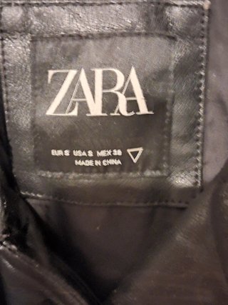 Giacca Zara pelle nera taglia M