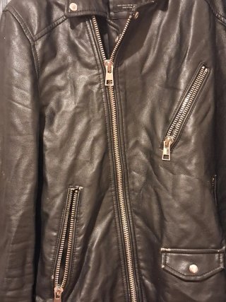 Giacca Zara pelle nera taglia M
