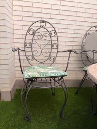 Conjunto Mesa Mosaico y 4 Sillas Jardín