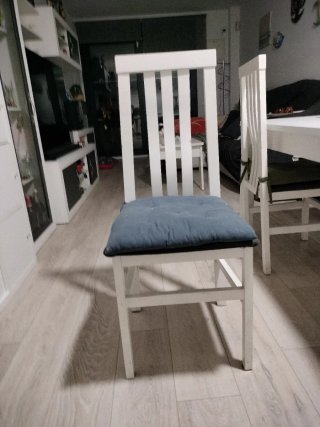 Mesa comedor madera y cristal blanca