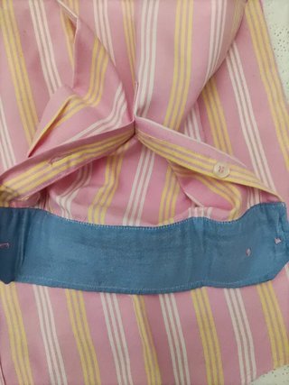Camisa Lacoste Rayas Rosas Talla L