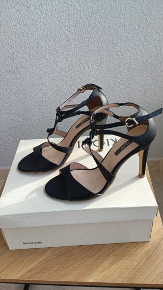 Sandalias Kiomi Negras Talla 36 Tacón 10cm