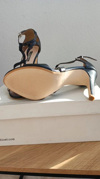 Sandalias Kiomi Negras Talla 36 Tacón 10cm