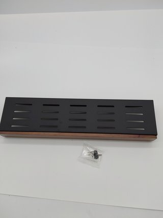 Estante flotante de metal montado en la pared, estante de baño negro, estante de montaje en pared co