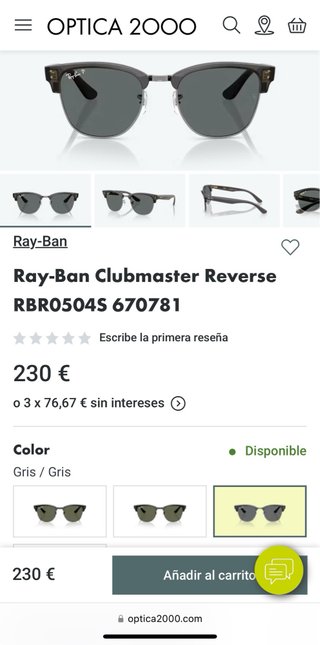 Gafas de sol Ray-Ban gris