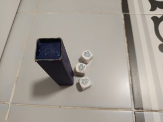 Juego Dados Póker Vintage Caja Azul