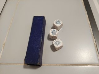 Juego Dados Póker Vintage Caja Azul