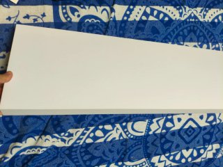 Estantería flotante blanca de 80x23,5cm