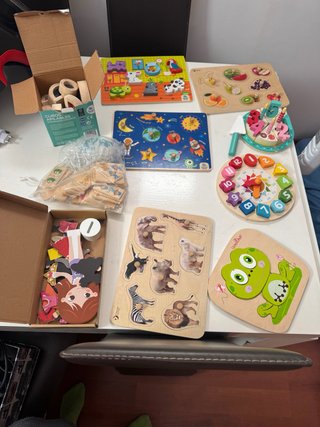 Lote Puzzles Madera Infantiles
