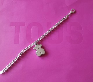 Pulsera Tous Oso Rolo Plata