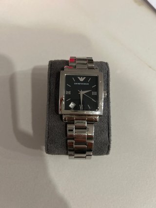 Reloj Emporio Armani Negro y Plateado