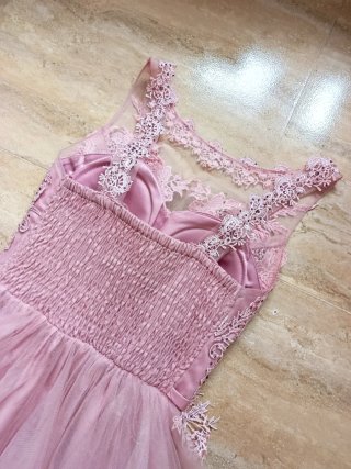 Vestido de tul rosa
