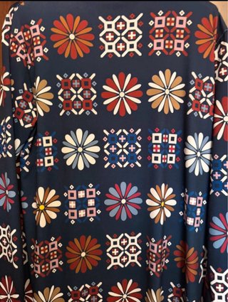Conjunto caftán y pantalón estampado