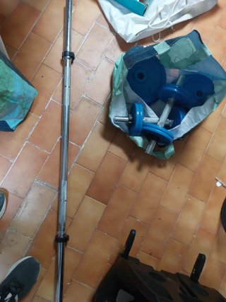 Disco de pesa con barras