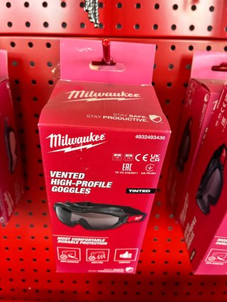 Gafas Milwaukee Vented High-Profile Tinted
