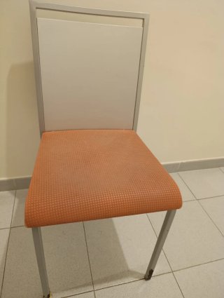 4 Sillas Cocina Metálicas Naranja