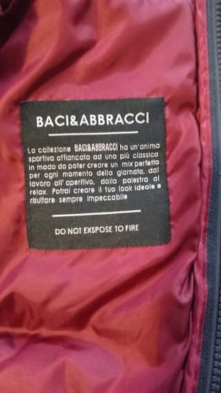 Giubbotto invernale Baci & Abbracci nero/rosso