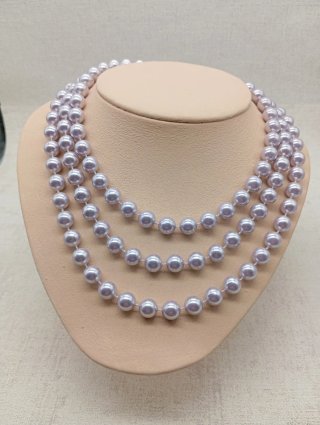 Collar largo perlas varias vueltas
