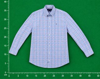 Camisa Tommy Hilfiger cuadros azul y rosa