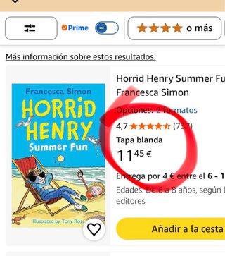 Libro inglés niños |Horrid Henry Summer Fun 6-8año